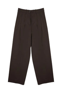 Nine:Inthe:Morning women’s pantalone Gemma carrot brown dark brown pleated wide-leg trousers with minimalist design