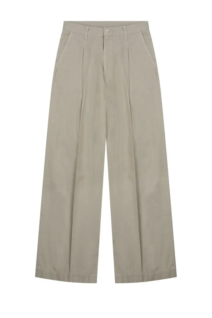 Beige pleated wide-leg trousers from Nine Inthe Morning with a clean minimalist design perfect for casual wear