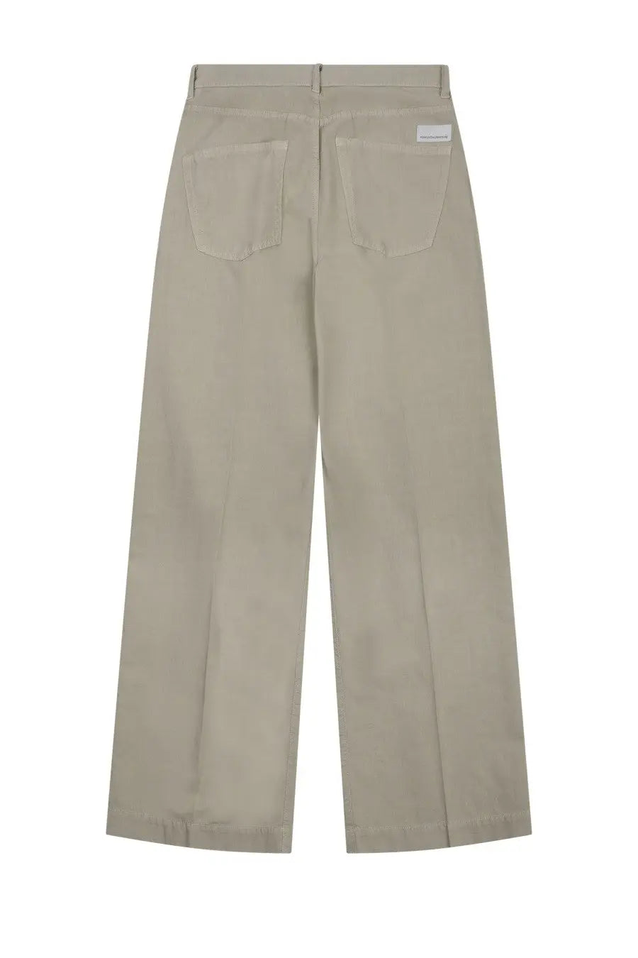 Beige nine:inthe:morning women’s pantalone ottavia wide-leg trousers with minimalist design and subtle stitching details