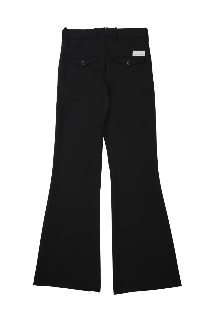 Nine intime morning women pantalone paolina black flared trousers with sleek straight-leg cut and metallic button pockets