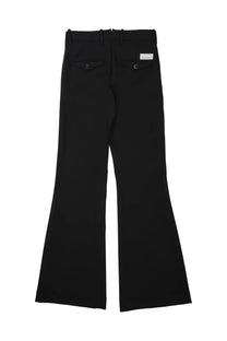 Nine intime morning women pantalone paolina black flared trousers with sleek straight-leg cut and metallic button pockets