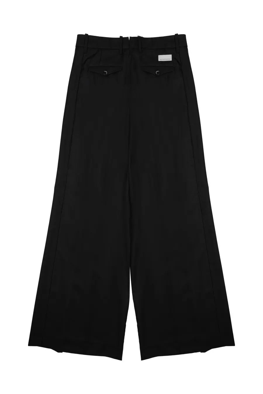 Nine Inthe Morning women’s pantalone Petra black wide-leg trousers with sleek silhouette and metallic button accents