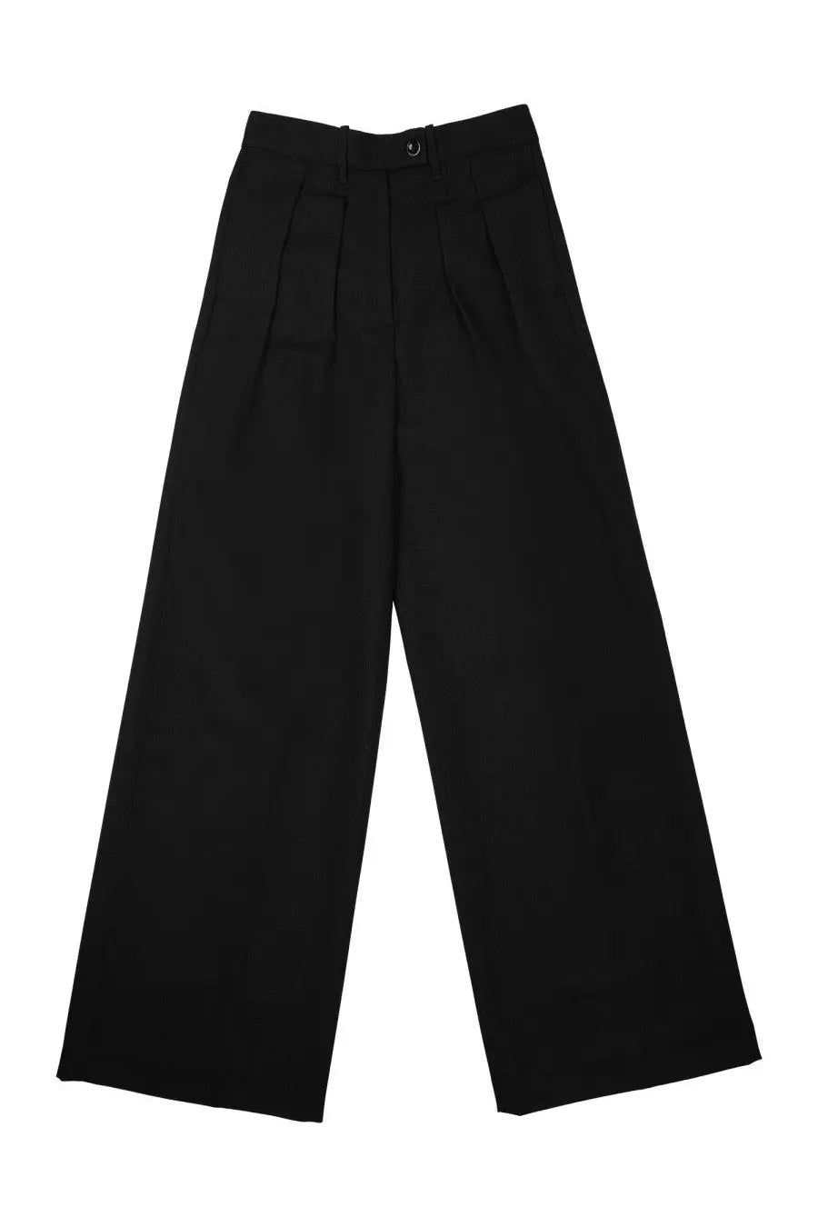Nine intime morning women’s pantalone sandra black high-waisted wide-leg trousers with sleek tailored design and front pleats