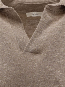 The Row Women's Niosa Polo Shirt in Cotton and Linen White