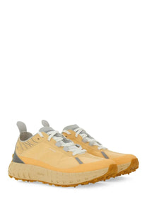 Norda men’s conder dyneema sneaker yellow trail running shoes with textured mesh upper rubber outsole and white laces