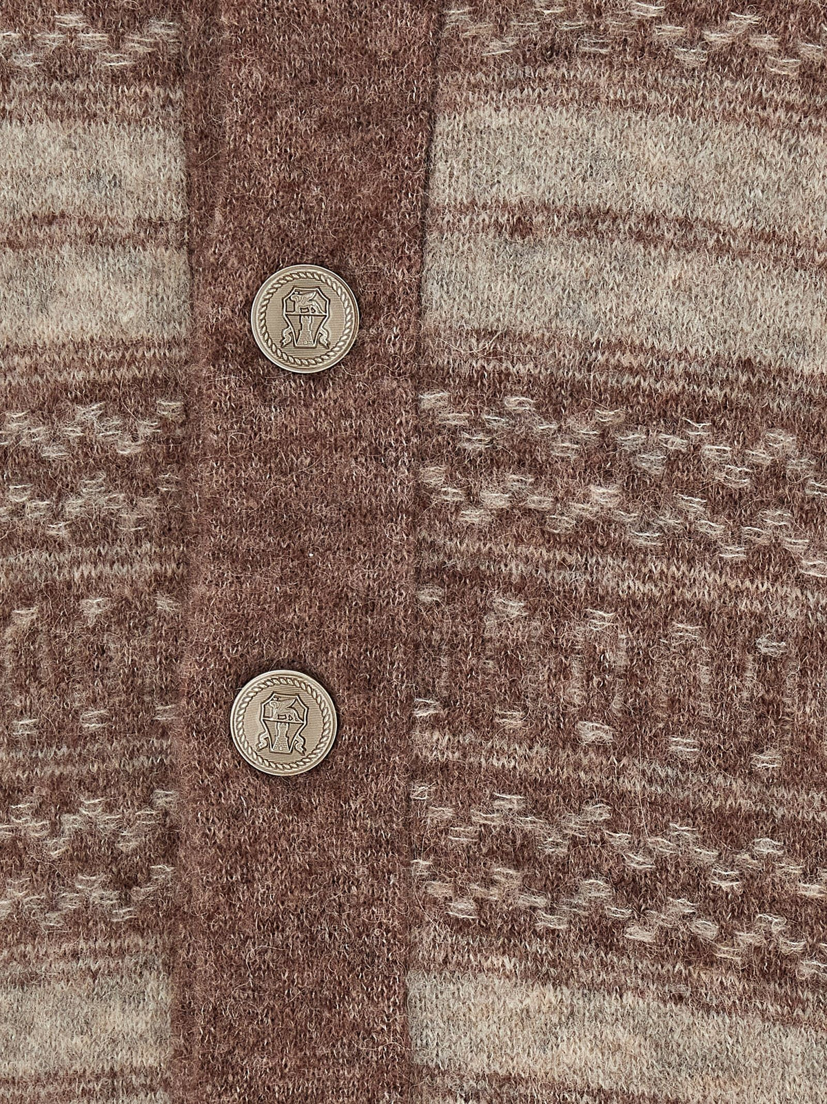 Brunello Cucinelli Nordic Jacquard Cardigan Brown