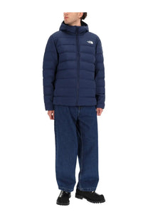 Navy blue The North Face men’s puffer jacket with quilted design and white logo on chest