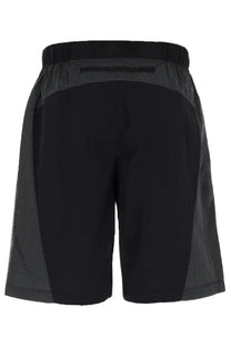 The north face men’s shorts con cintura black feature black athletic shorts with gray grid side panels and an elasticated waist