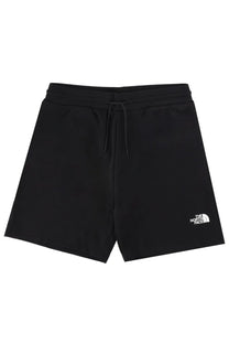 Black the north face men’s simple dome light con shorts with white logo on lower left leg