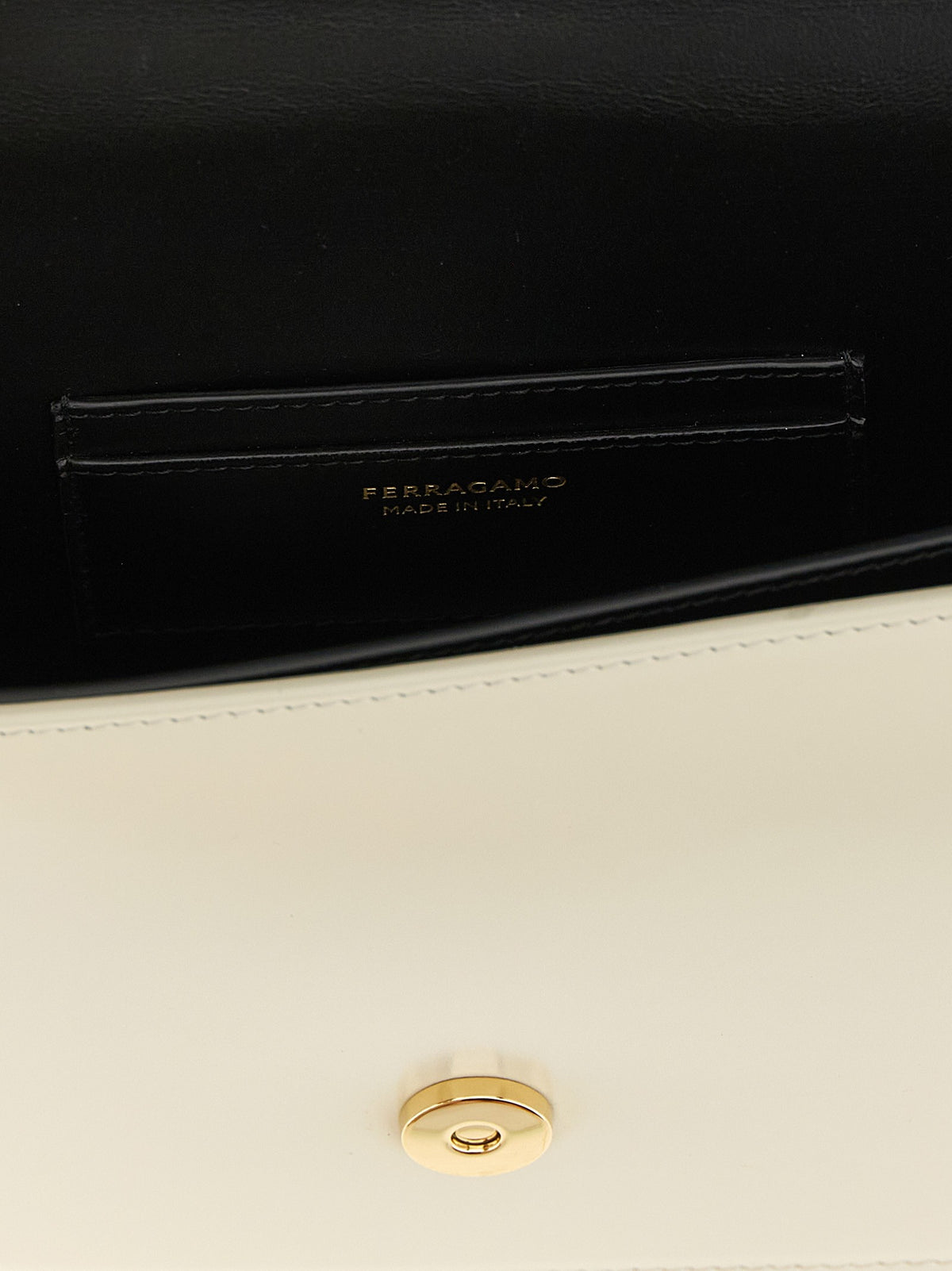 Ferragamo North South Double Gancini (xs) Crossbody Bag White