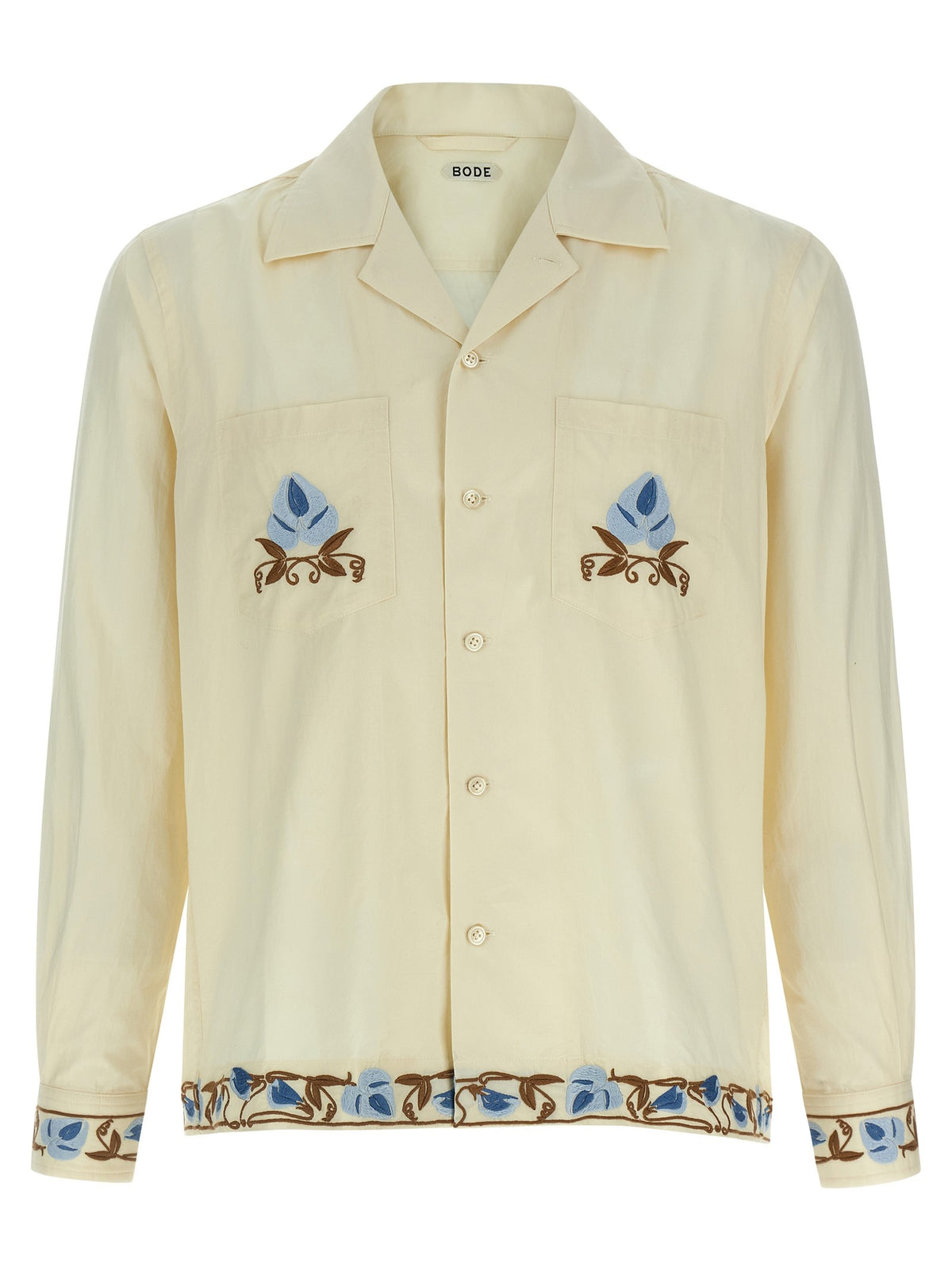 BODE Noveau Vine Shirt Beige
