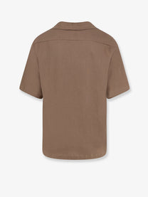 Hevò Men's Novoli Linen and Viscose Shirt Beige
