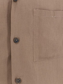 Hevò Men's Novoli Linen and Viscose Shirt Beige