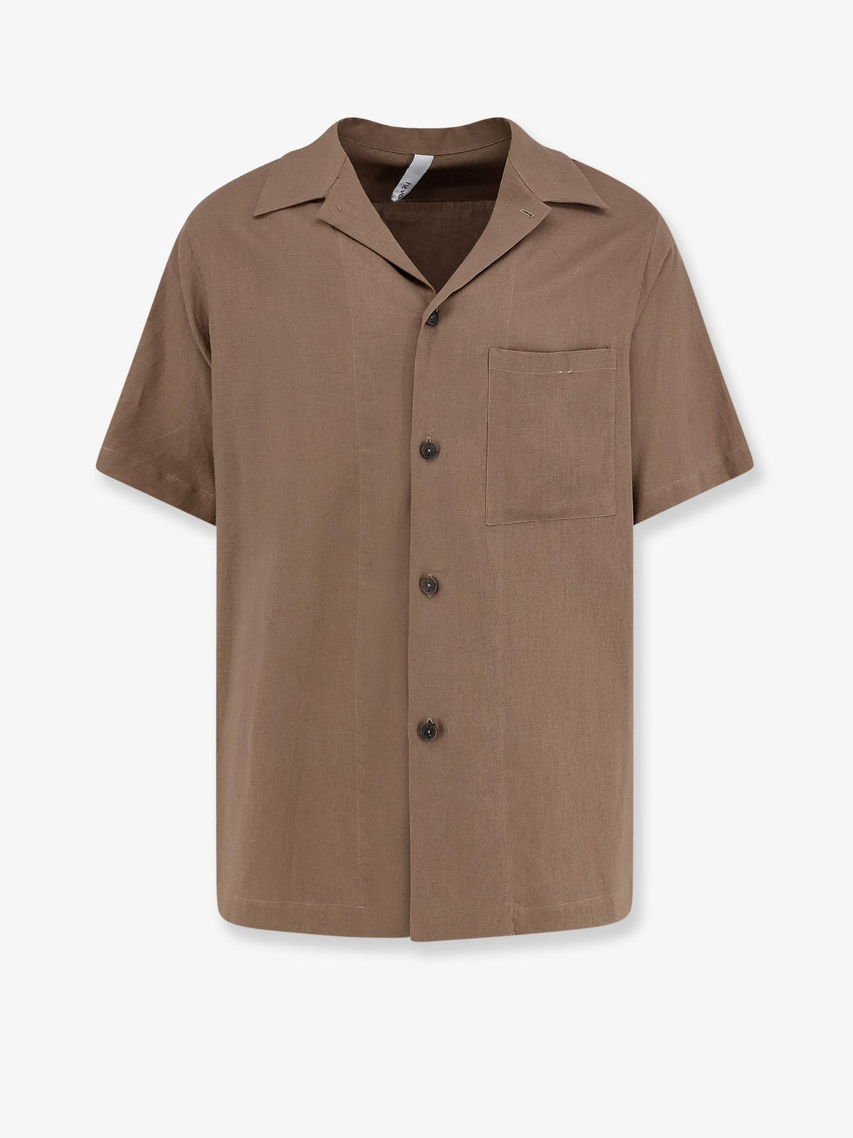 Hevò Men's Novoli Linen and Viscose Shirt Beige