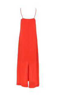Nude Women's Abito Lungo Con Scollo Red