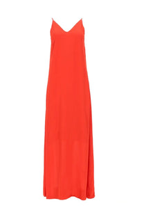 Nude Women's Abito Lungo Con Scollo Red
