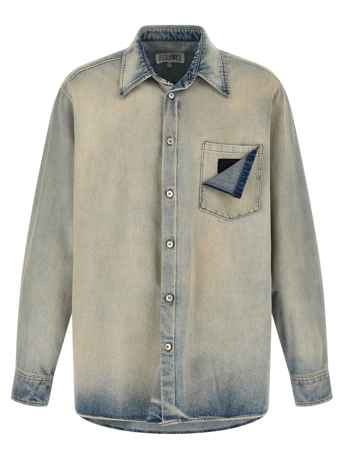 MM6 Maison Margiela Numeric Signature MM6 Denim Shirt Blue