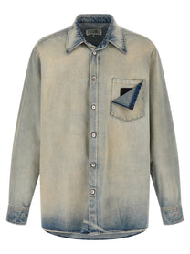 MM6 Maison Margiela Numeric Signature MM6 Denim Shirt Blue