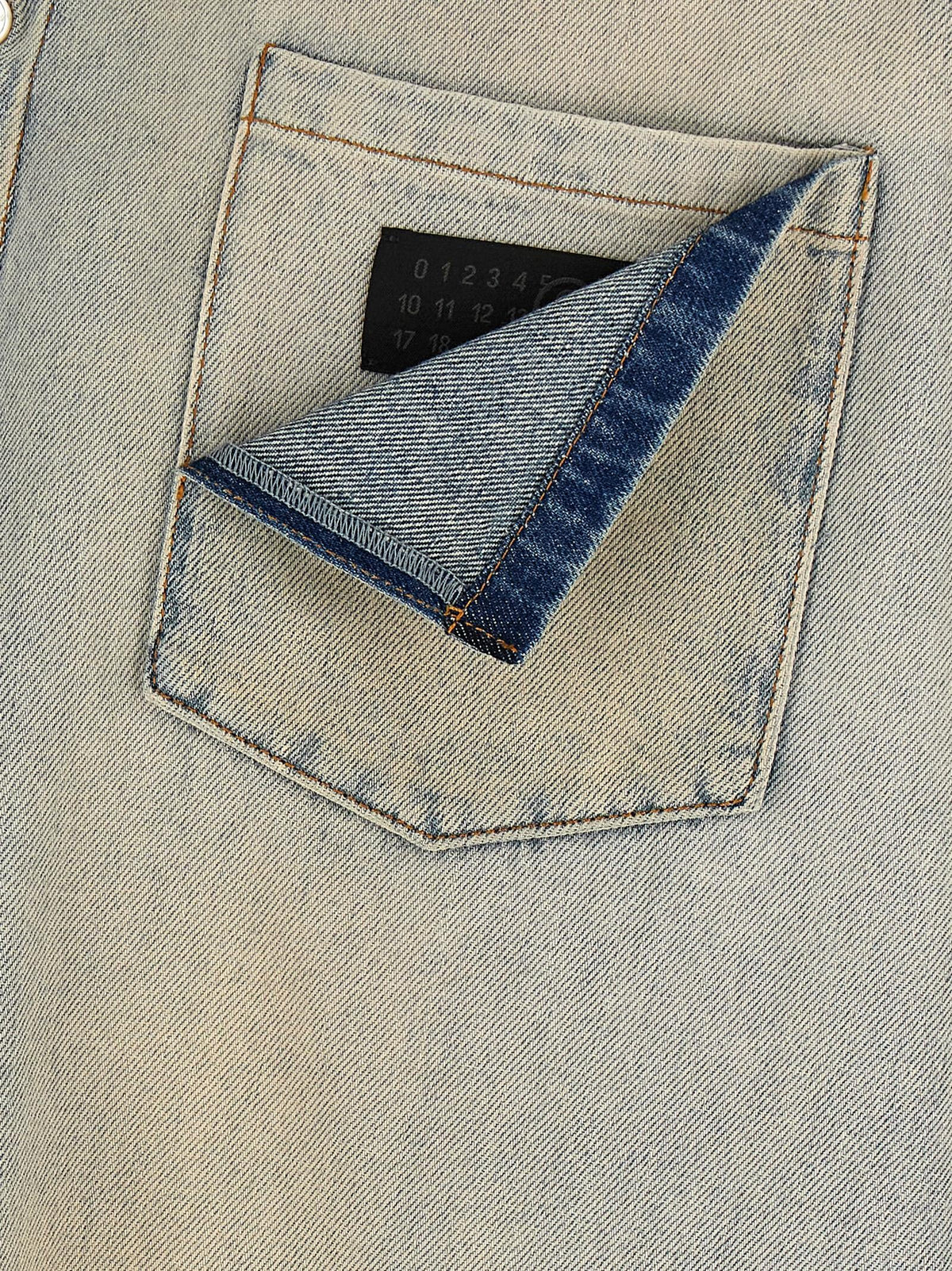 MM6 Maison Margiela Numeric Signature MM6 Denim Shirt Blue