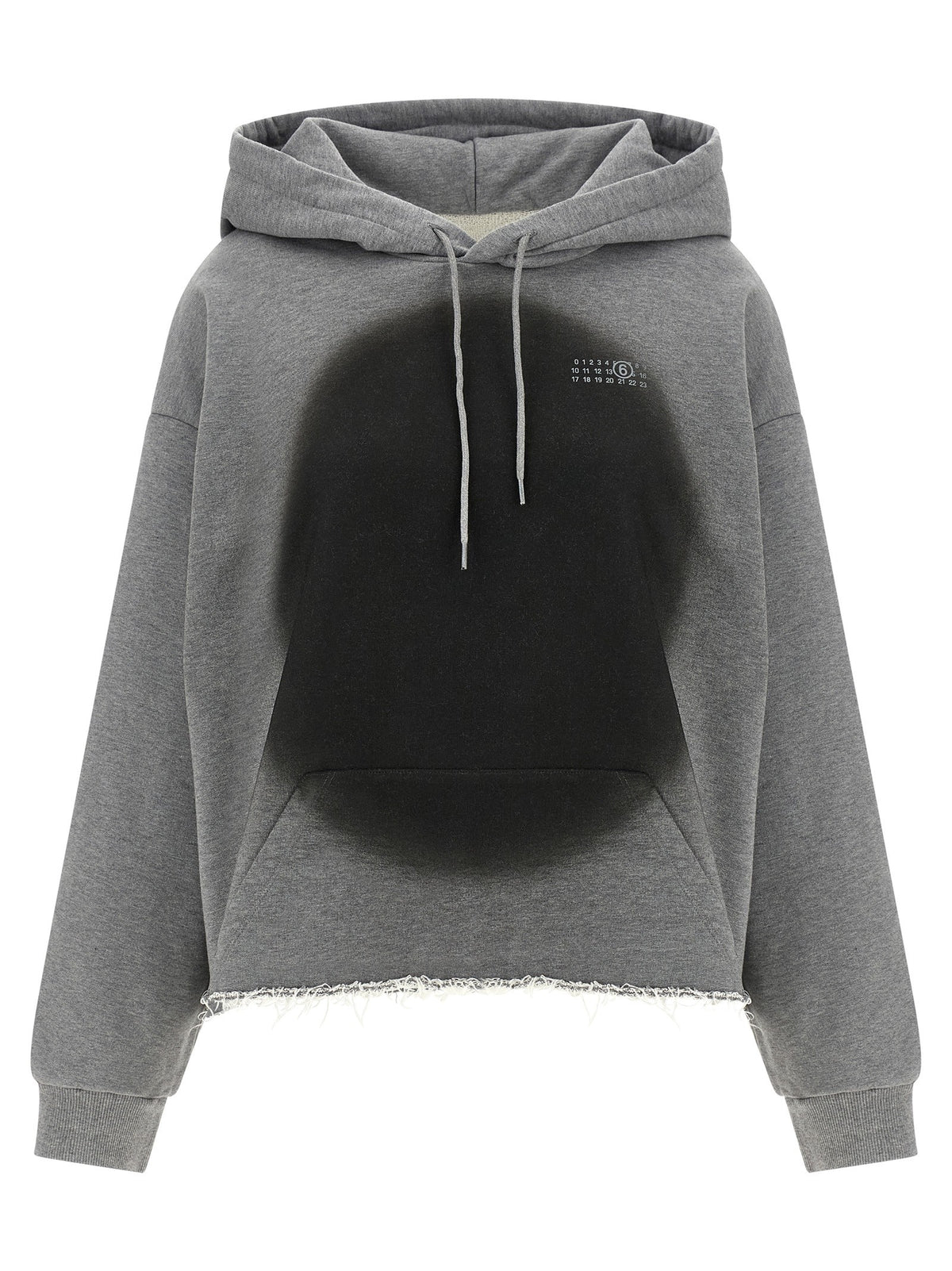 MM6 Maison Margiela Numeric Signature MM6 Spray Hoodie Grey