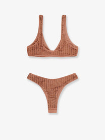 Venuja Women's Nylon Bikini Brown