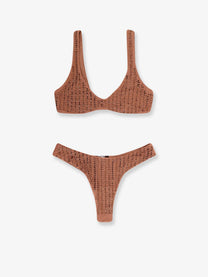 Venuja Women's Nylon Bikini Brown