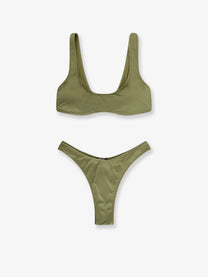 Venuja Women's Nylon Bikini Green