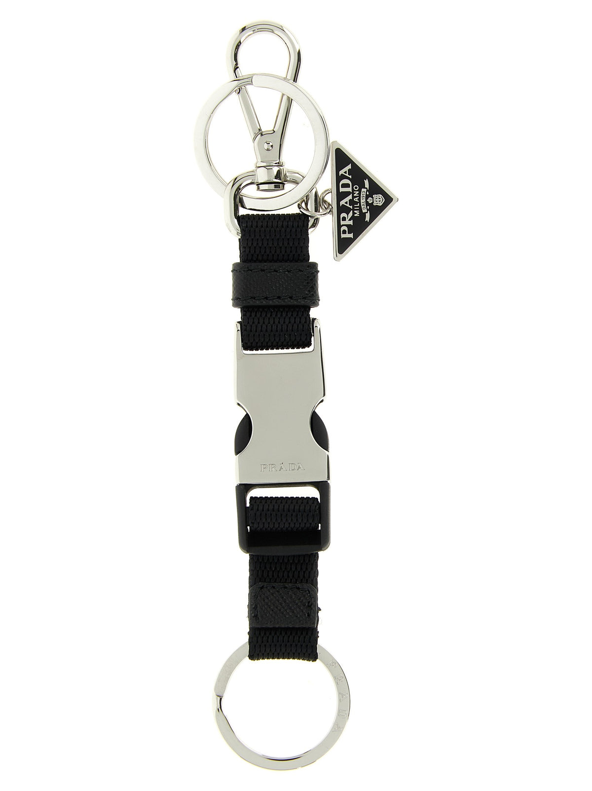 PRADA Nylon Keyring Black