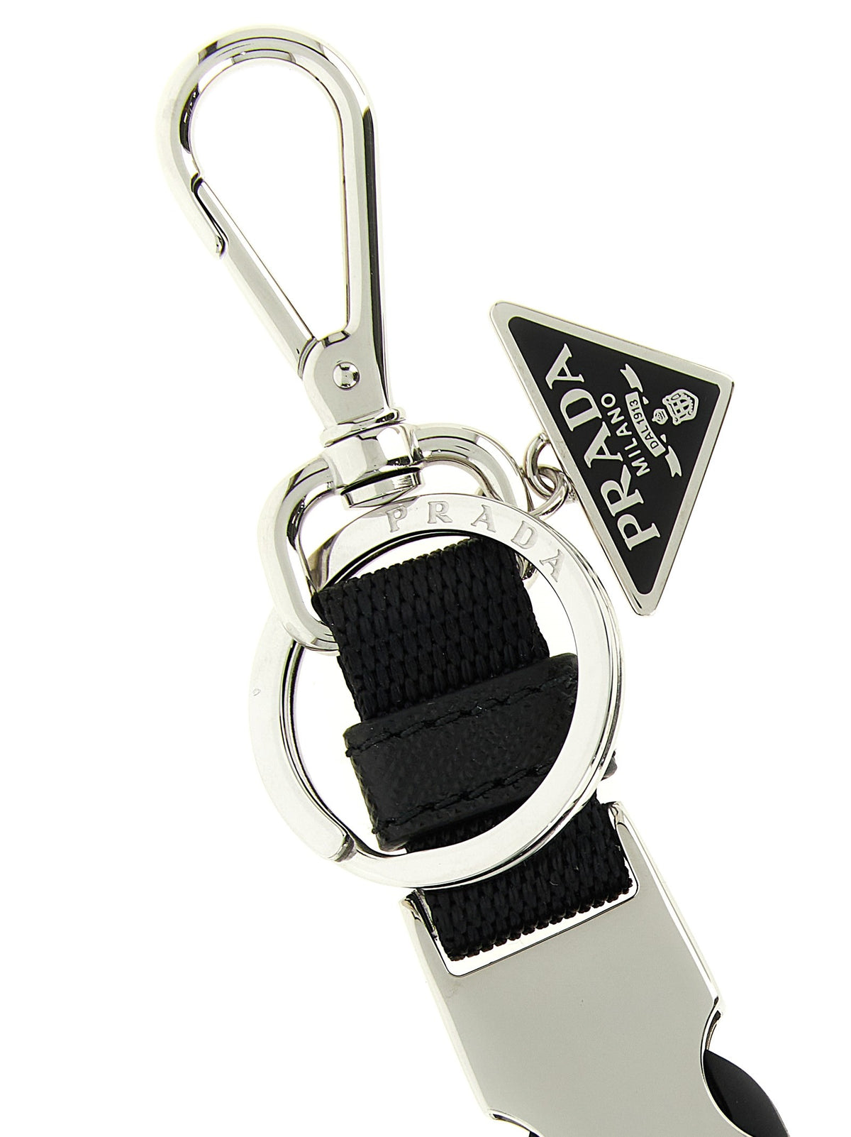 PRADA Nylon Keyring Black