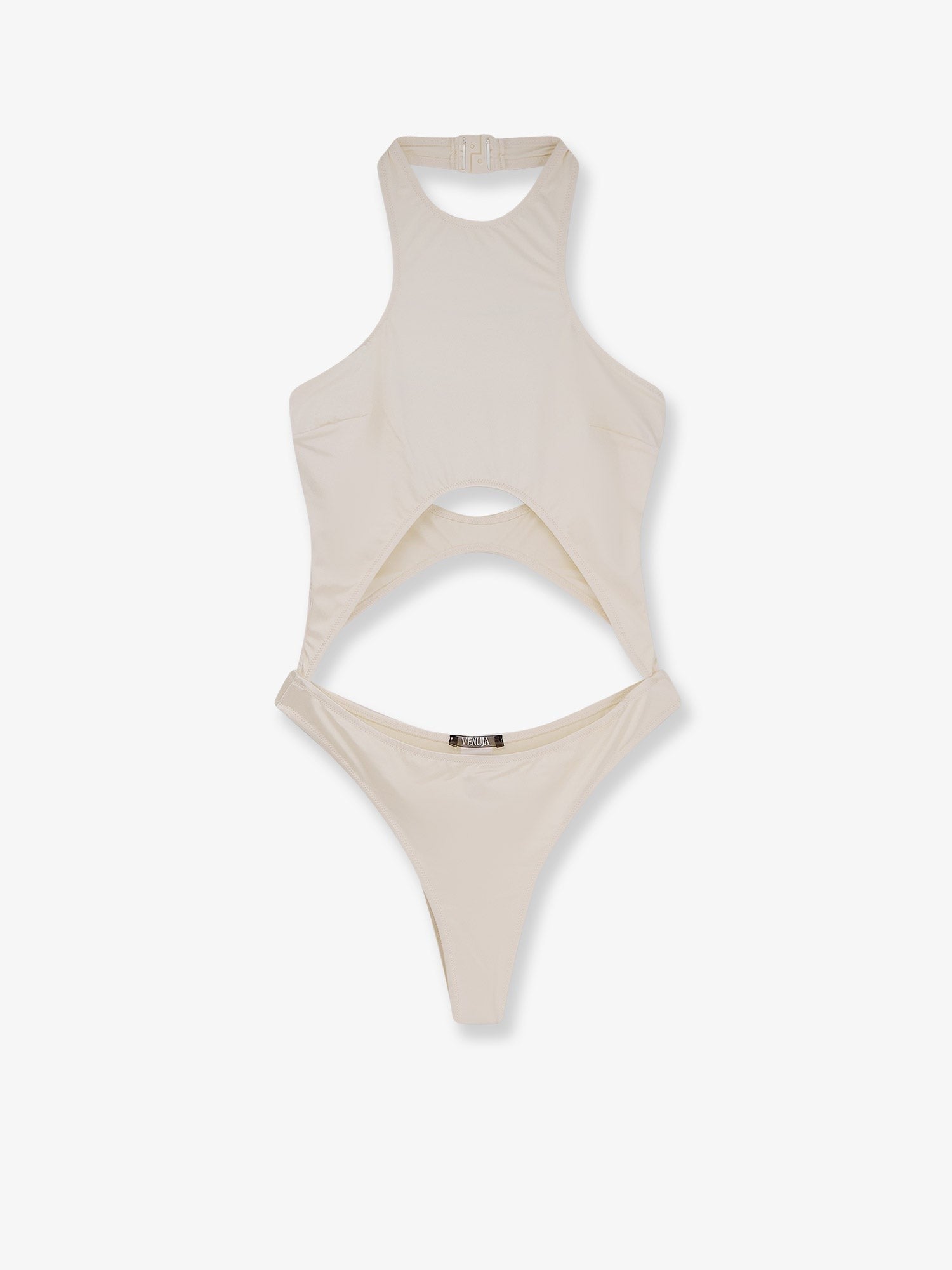 Venuja Women's Nylon One Piece Swimsuit White