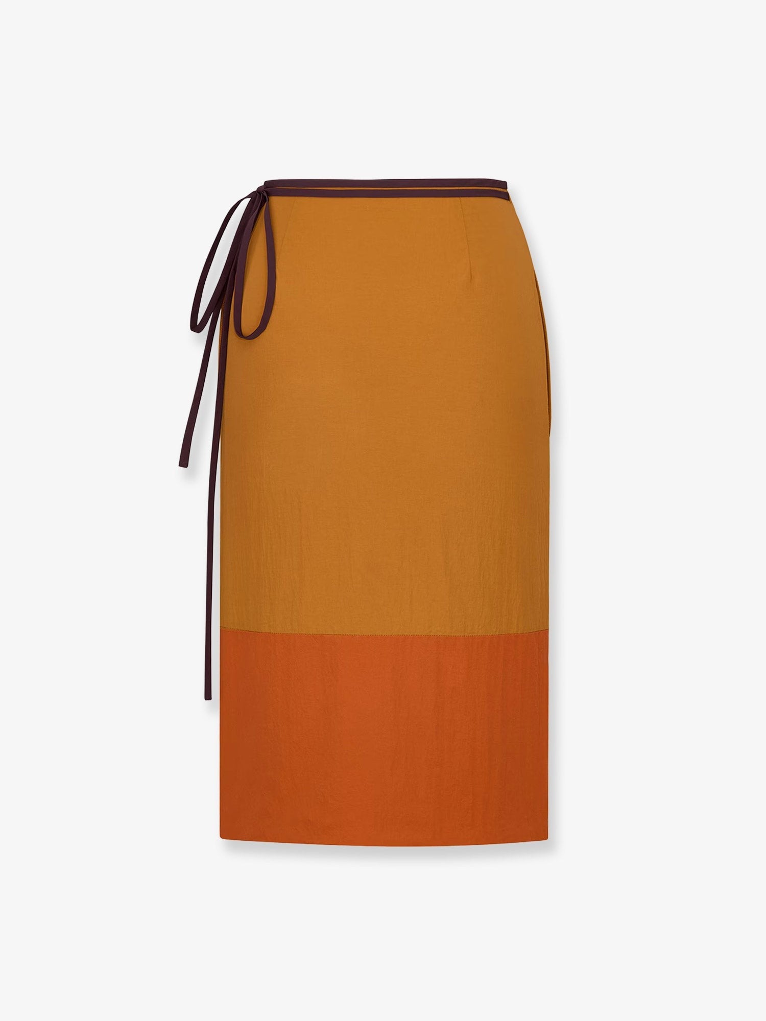 Saint Laurent Women's Nylon Pencil Skirt Gold