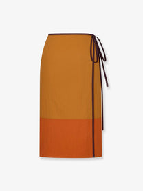 Saint Laurent Women's Pencil Skirt Brown