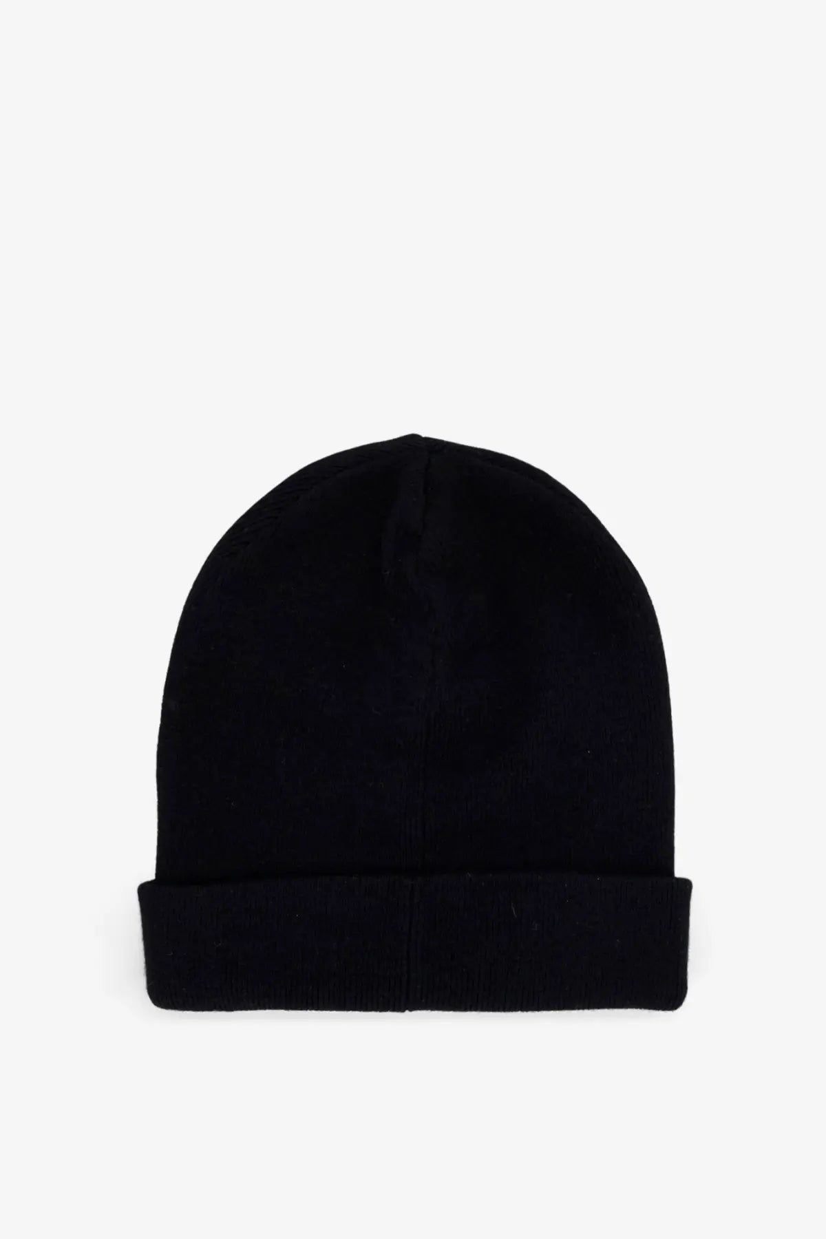Oamc peacemaker men’s black wool beanie with a folded cuff knitted for warmth and style