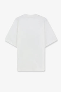 Oamc Peacemaker men’s white oversized cotton t-shirt with relaxed fit and short sleeves