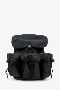 Oamc Peacemaker men’s jungle black nylon backpack with multiple front pockets and adjustable straps