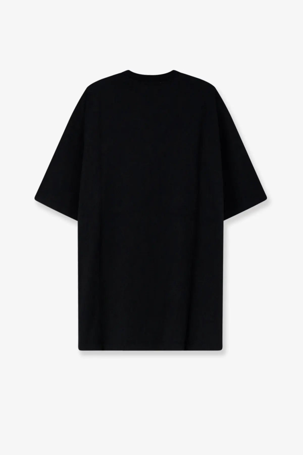 Oamc peacemaker men’s black oversized t shirt with relaxed fit and short sleeves in soft cotton material
