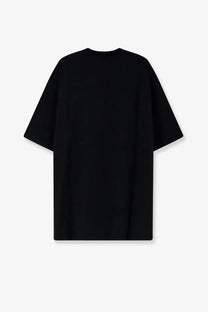 Oamc peacemaker men’s black oversized t shirt with relaxed fit and short sleeves in soft cotton material