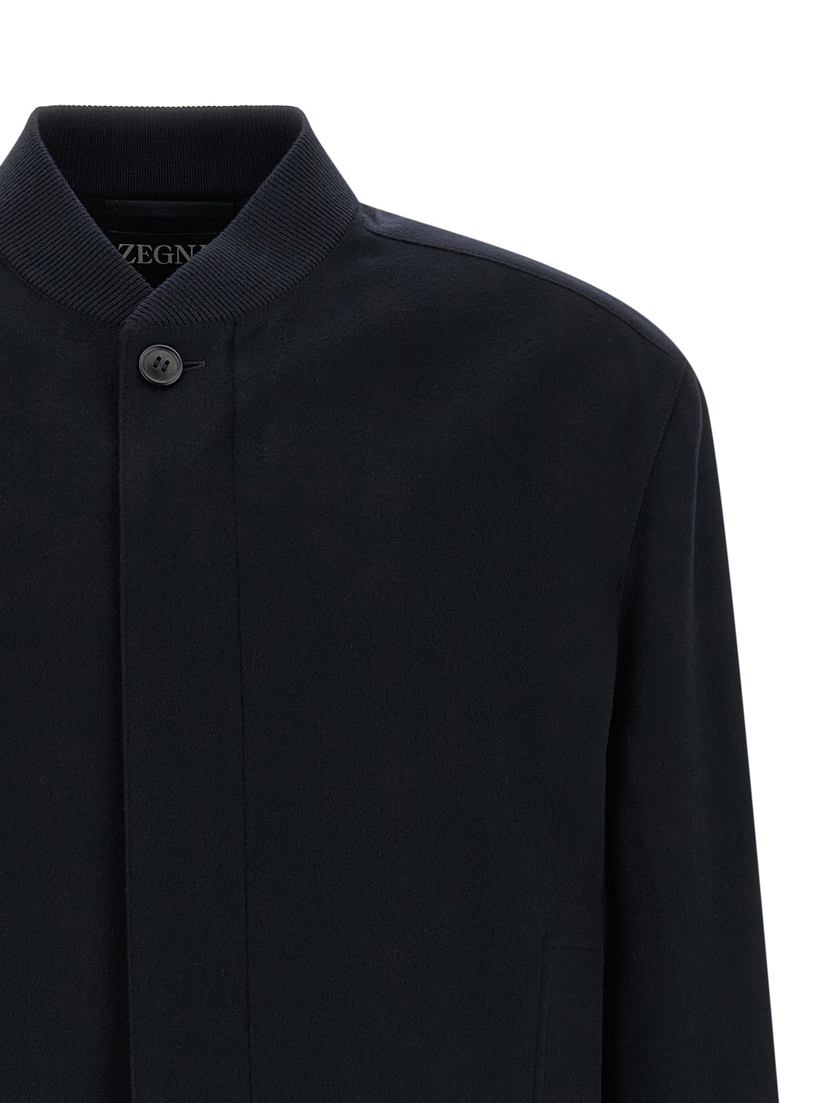 Zegna Oasis Cashmere Bomber Jacket Blue