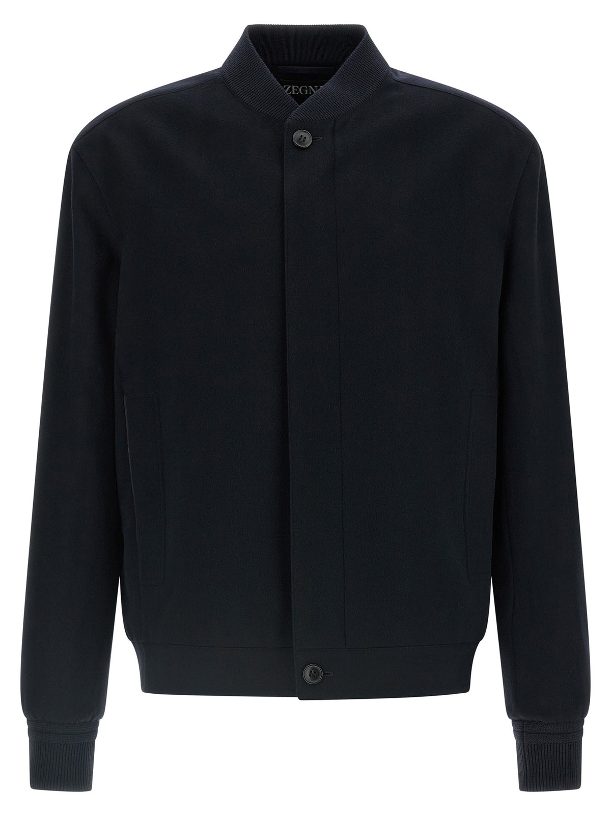 Zegna Oasis Cashmere Bomber Jacket Blue