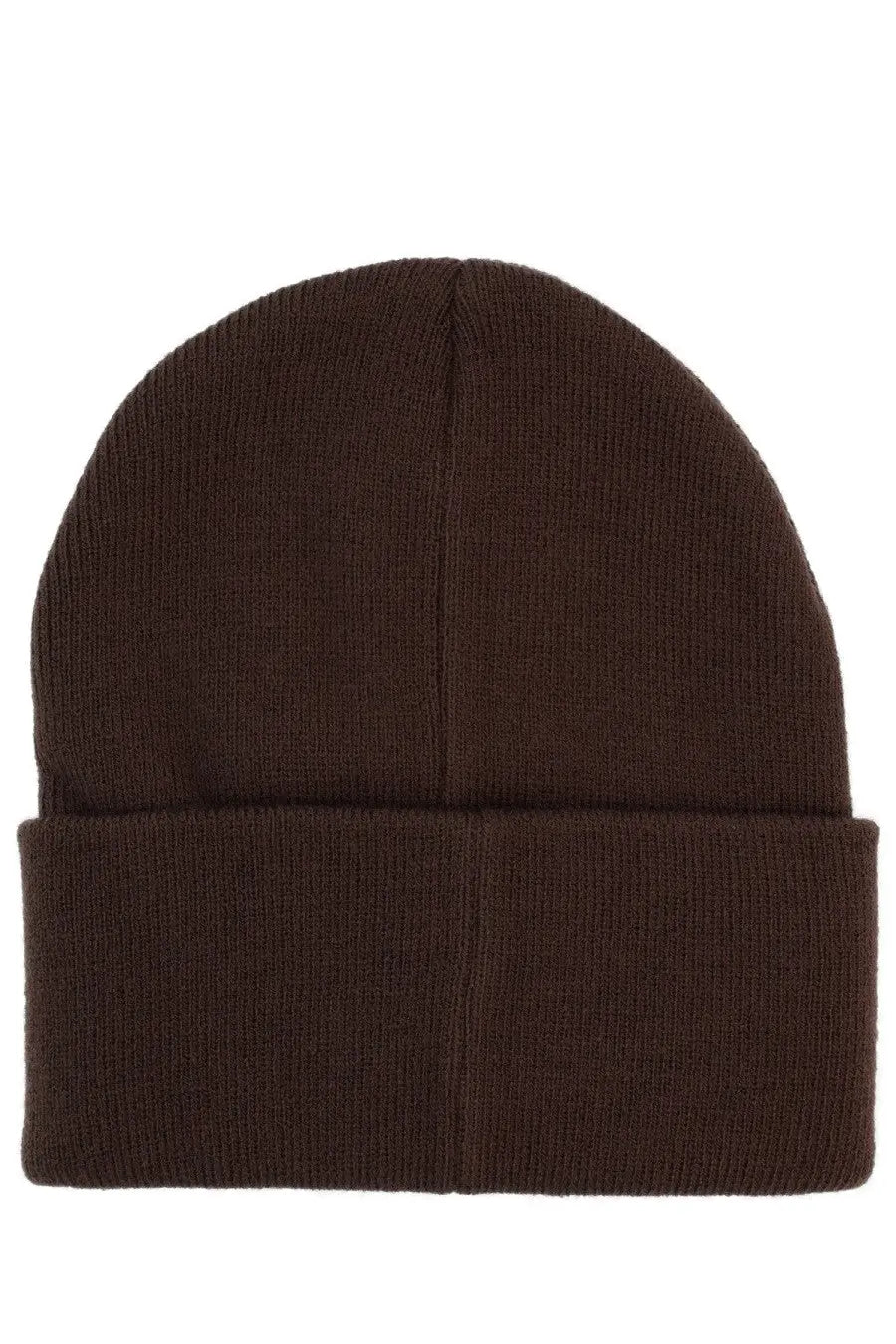 Obey men’s solid brown knitted beanie with folded cuff made of warm soft fabric for casual wear
