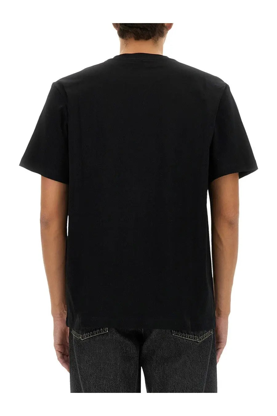 Obey men’s established works bold black short-sleeved crew neck t-shirt made of soft cotton for casual wear
