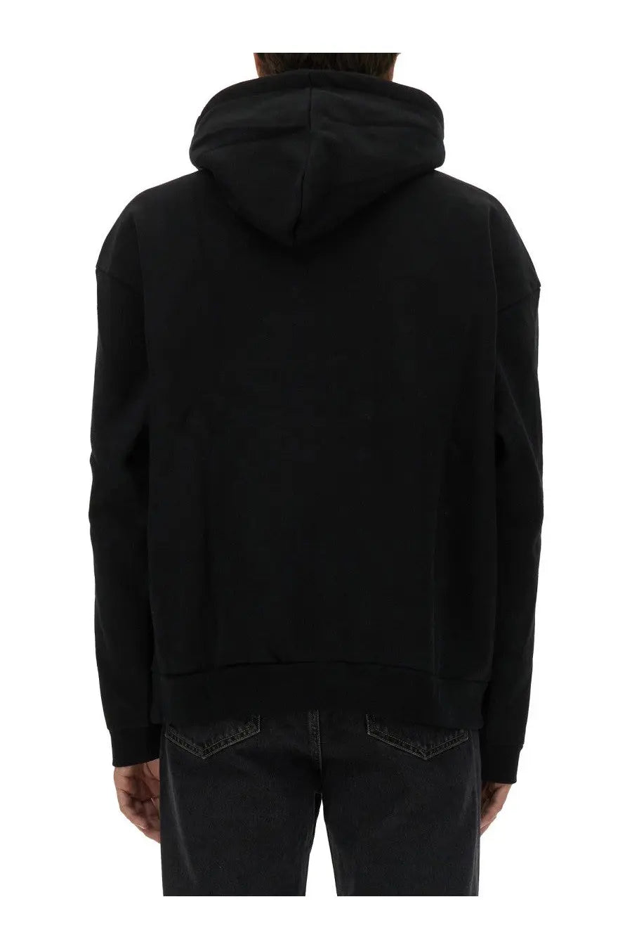 Obey men’s icon hoodie black with relaxed fit and ribbed cuffs made from comfortable fabric