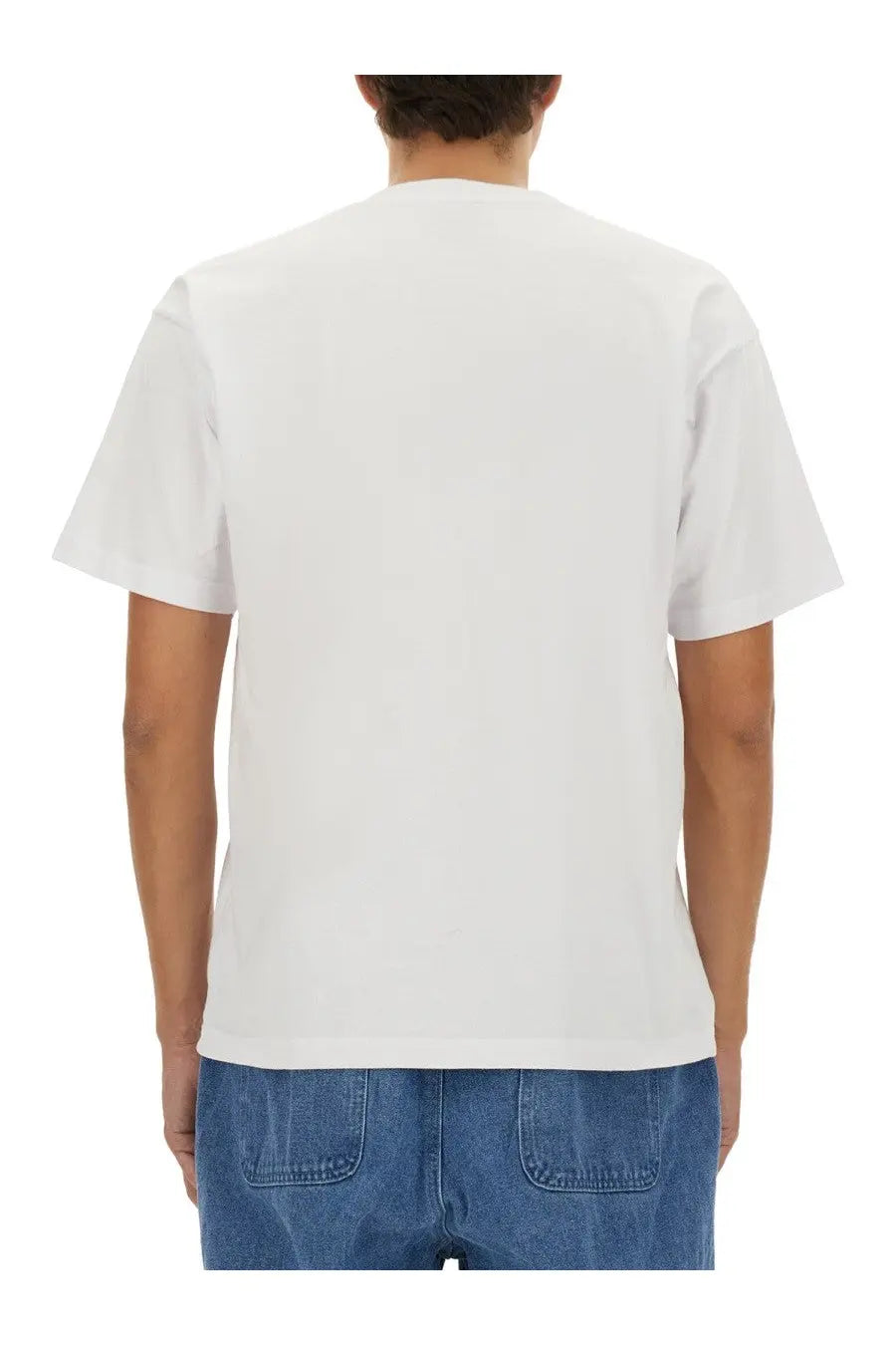 Obey men’s white cotton t-shirt with a simple clean design ideal for casual wear