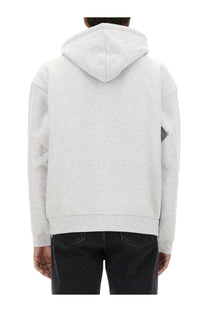 Obey men’s sweatshirt grey light gray heathered hoodie with relaxed fit and subtle seam detailing