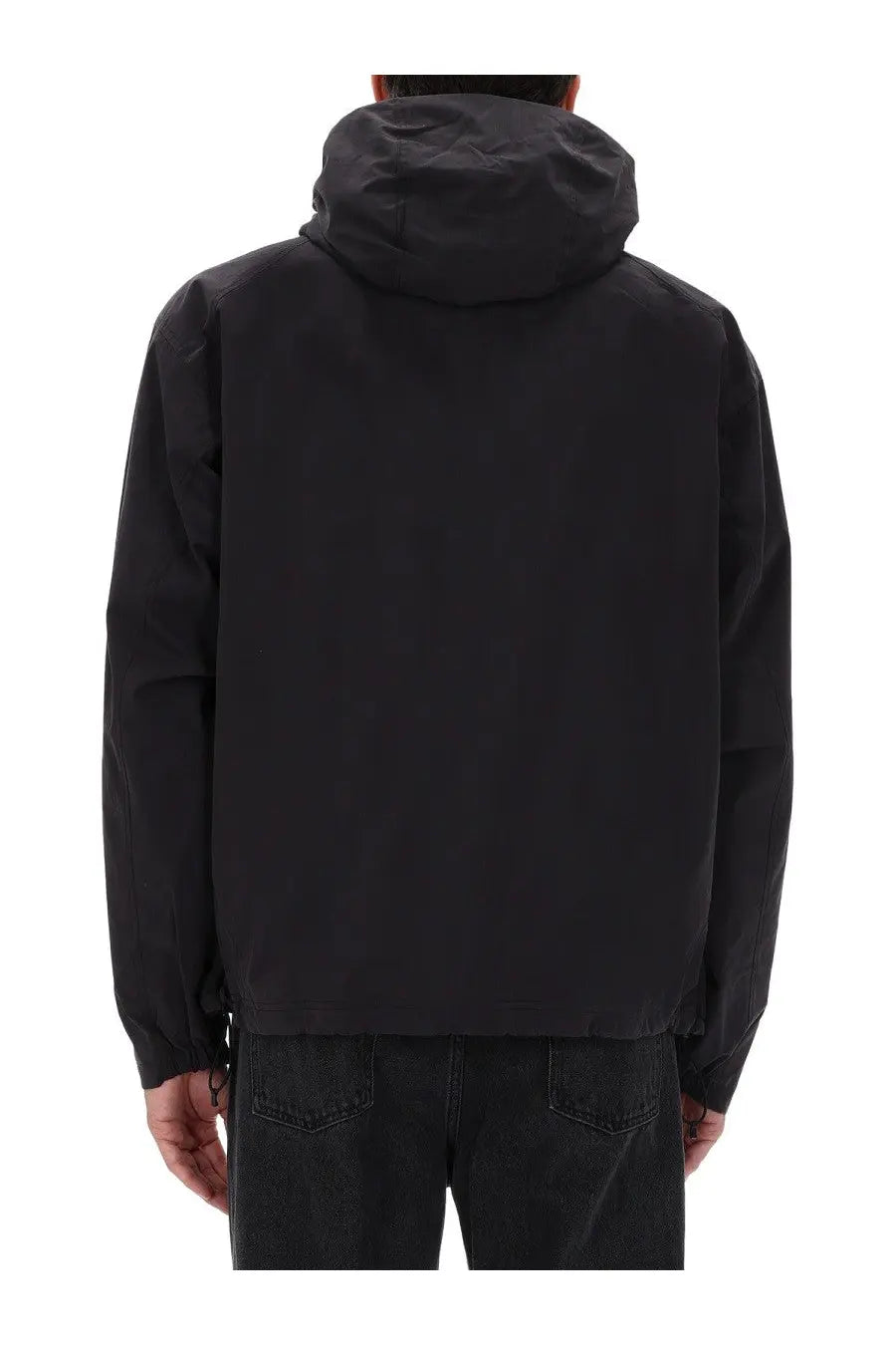 Obey men’s vista jacket black with sleek modern design and subtle seam detailing in a hooded style
