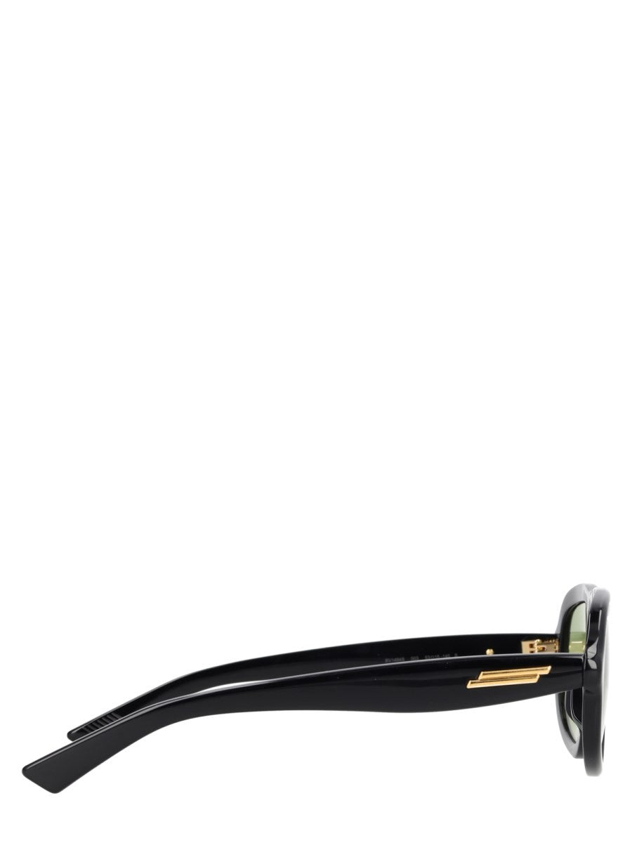 Bottega Veneta Women's Occhiale Da Sole Aviator Sophia Ribbon Green
