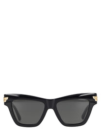 Bottega Veneta Women's Occhiale Da Sole Cat Eye Mitre Black