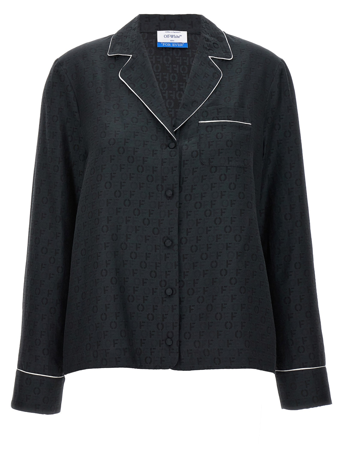 Off-White Off Jaquard Pajama Shirt Black