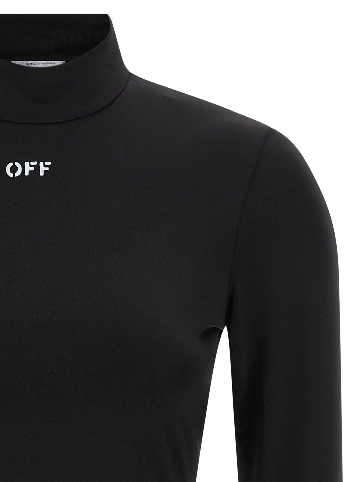 Off-White Off Stamp Crop Top Black