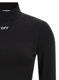 Off-White Off Stamp Crop Top Black